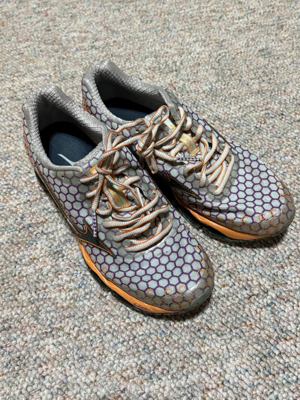 MIZUNO Wave Prophecy 3 Womens Running Shoes Sz 8 Hex Purple Orange J1GD140008